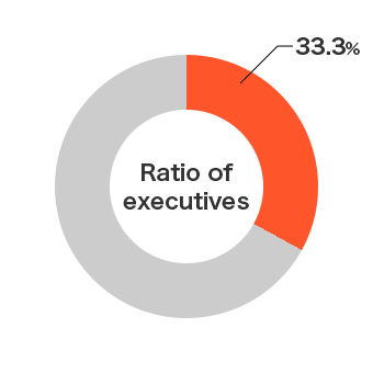 pie chart: Ratio of executives
