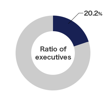 pie chart: Ratio of executives